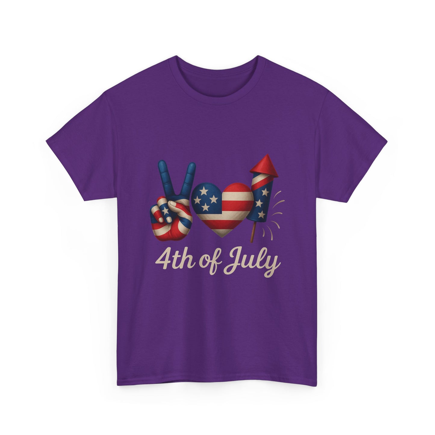 Peace Love Fireworks Tee – Patriotic 4th of July Shirt