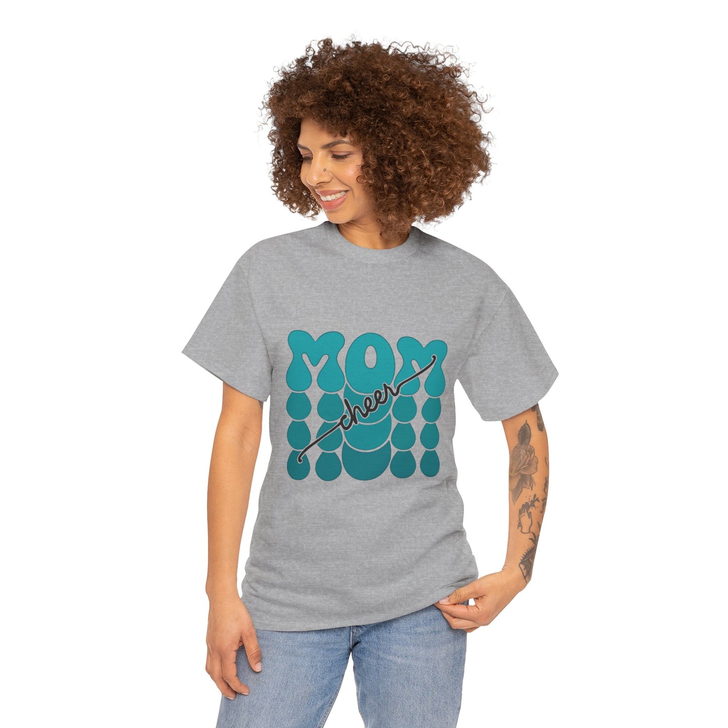 MOM Cheer – Turquoise Spirit Tee