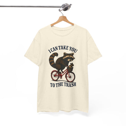 Cotton Tee Vintage Raccoon Bicycle Graphic Shirt