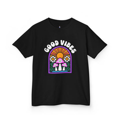 Good Vibes Kids Tee, Fun Summer Shirt, Youth Graphic Tee, Playful Cotton T-Shirt, Gift for Kids, Festival Wear