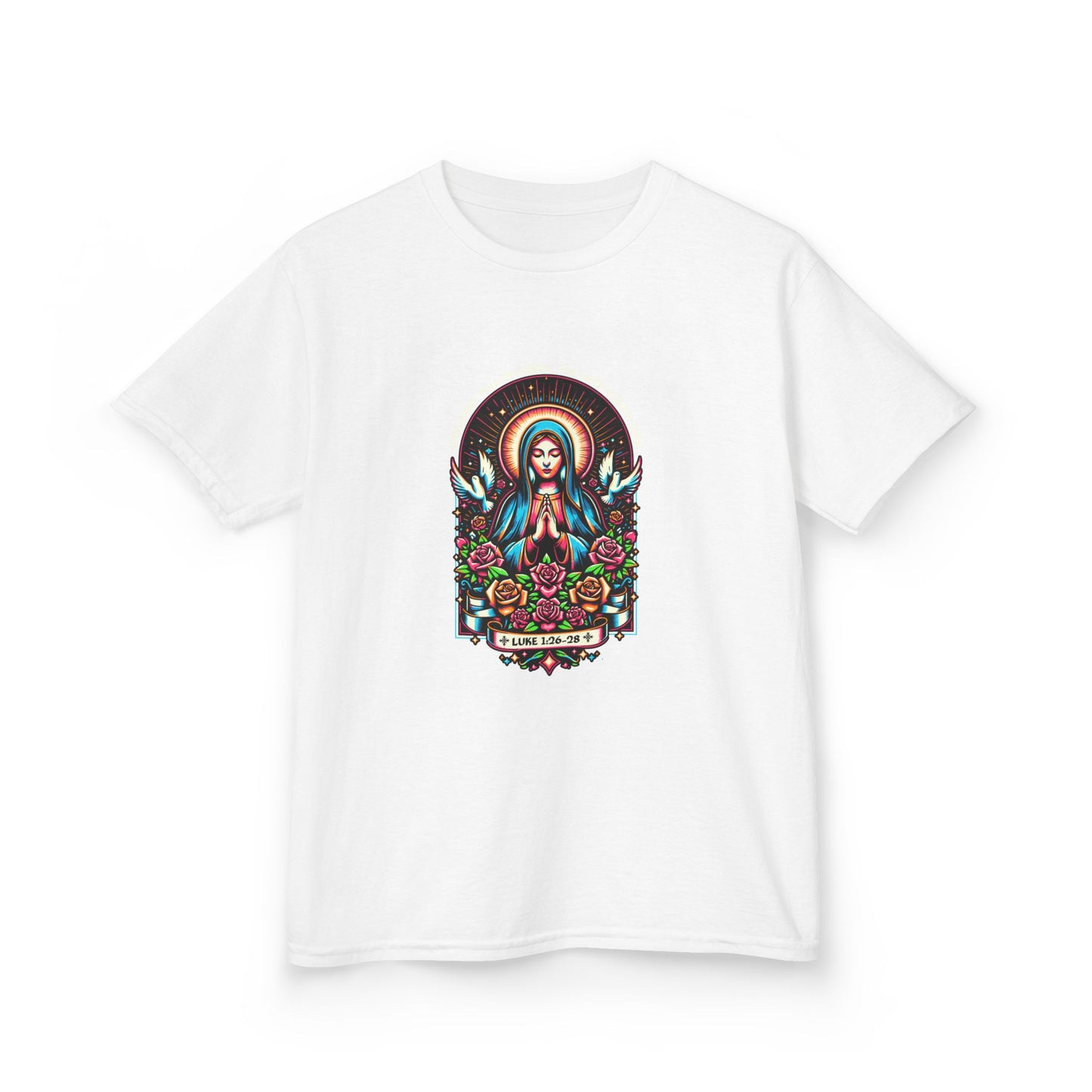 Virgin Mary Graphic Tee - Christmas Kids Shirt