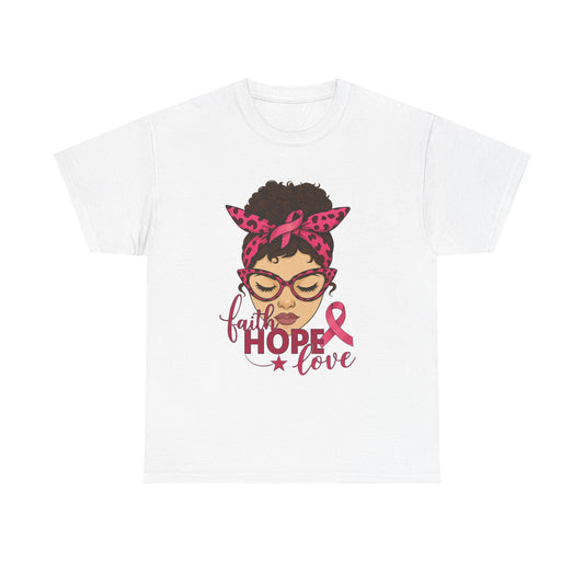 Hope, Faith, Love: Breast Cancer Awareness Tee