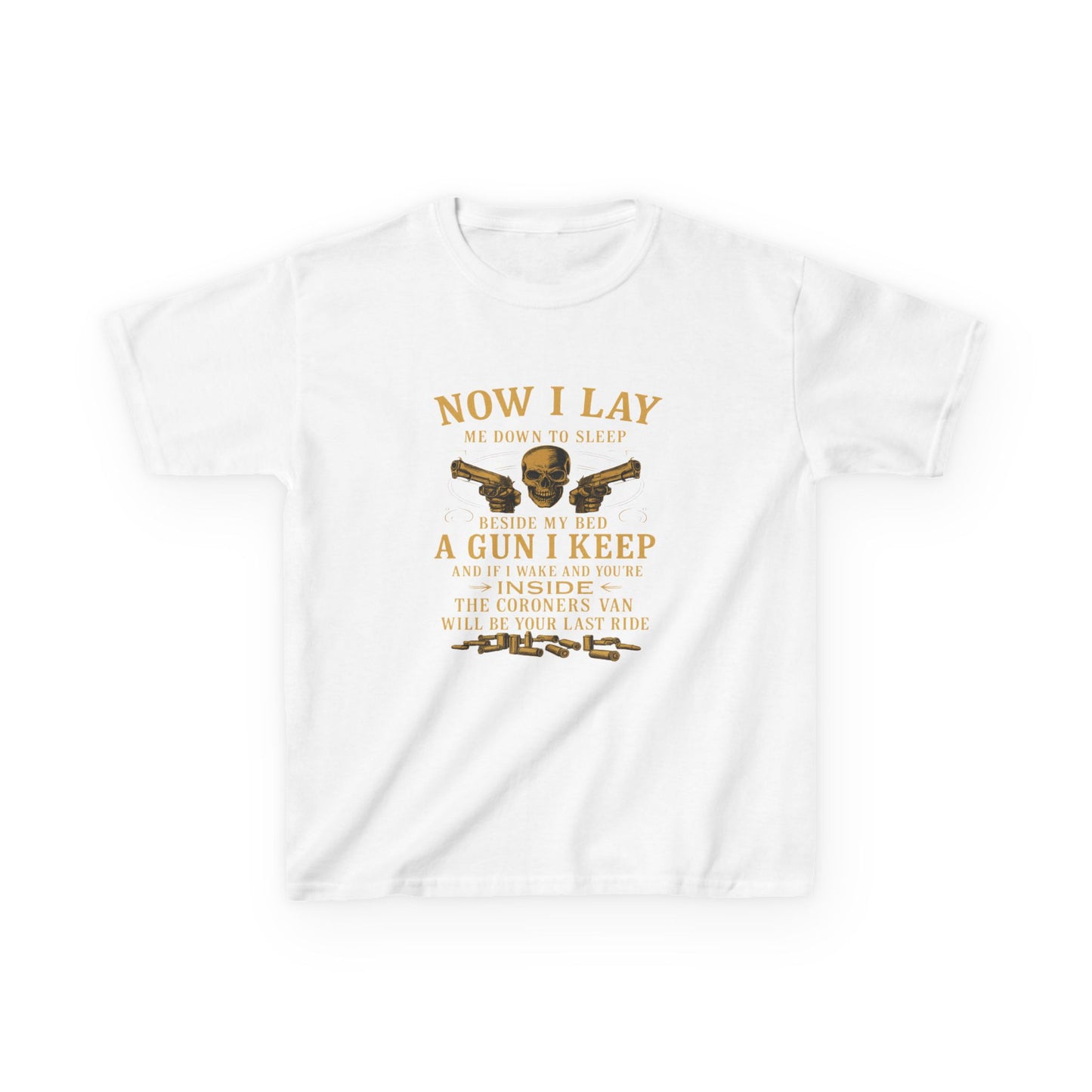 Now I Lay Me Down: Skull & Guns Kids Tee