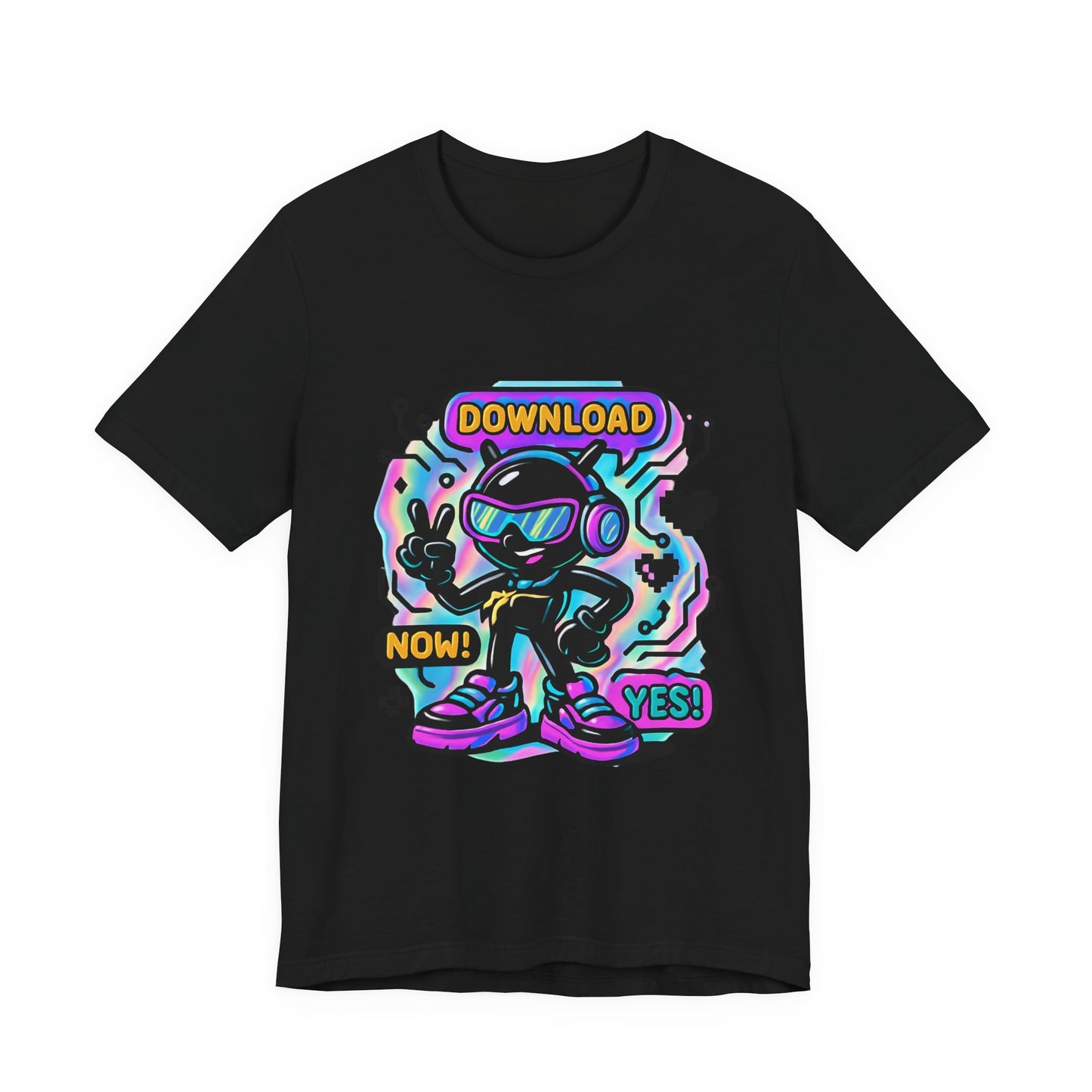 Download Now! Retro Gamer Alien T-Shirt — Neon Vaporwave Gaming Tee