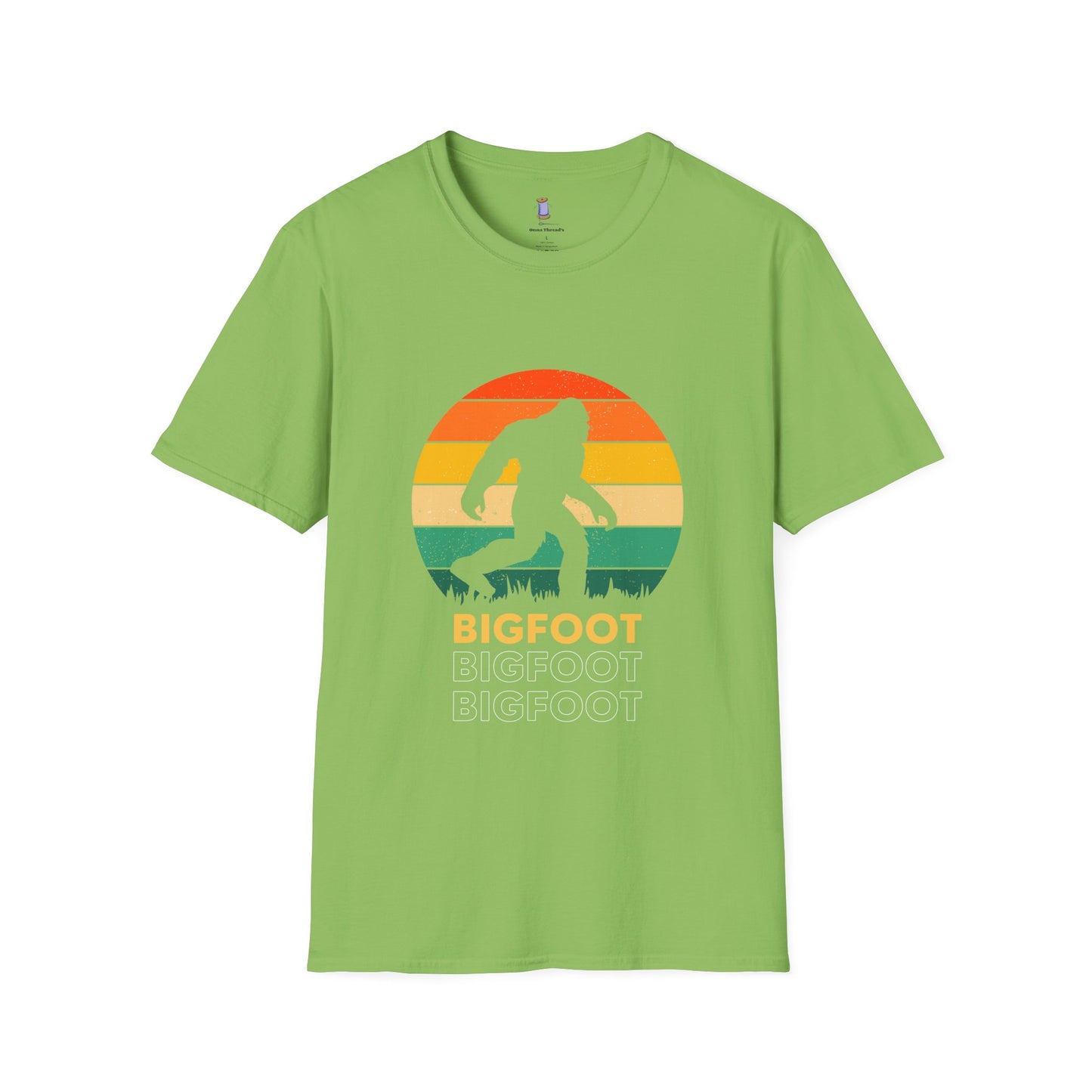 Bigfoot Adventure Unisex Softstyle T-Shirt, Casual Tee for Nature Lovers, Summer Vibe Shirt, Gift for Outdoor Enthusiasts, Hiking Apparel