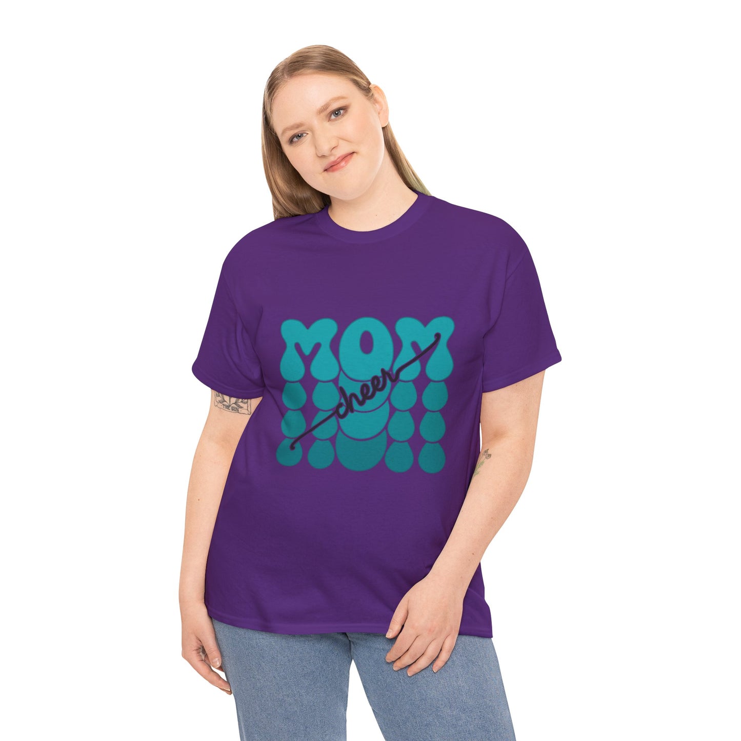 MOM Cheer – Turquoise Spirit Tee