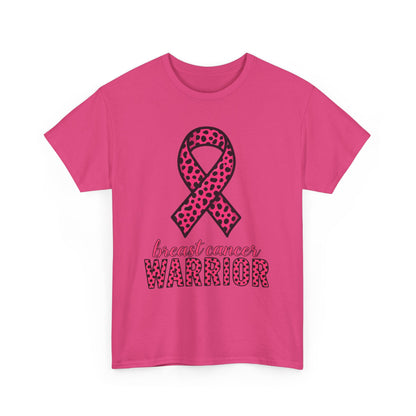 Pink Leopard Ribbon Breast Cancer Awareness Tee