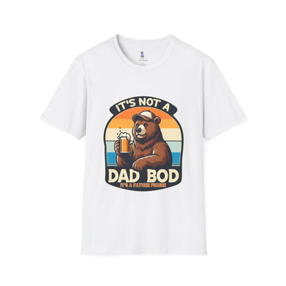 Unisex Bear Dad Bod T-Shirt, Funny Gift for Fathers, Casual Wear for Dads, Summer Tee, Gift for Father's Day, Relaxed Fit Tee