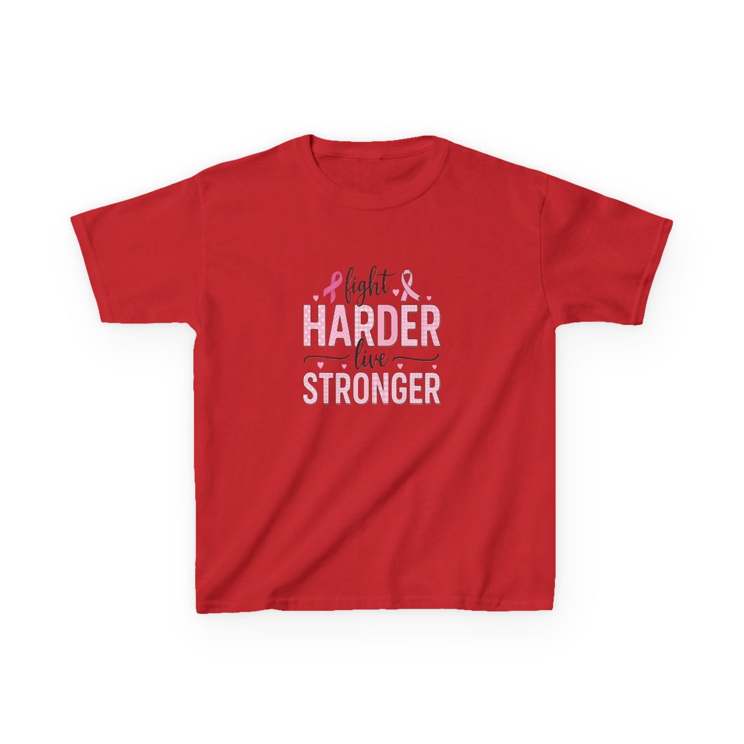 Fight HARDER Live STRONGER - Breast Cancer Awareness Tee