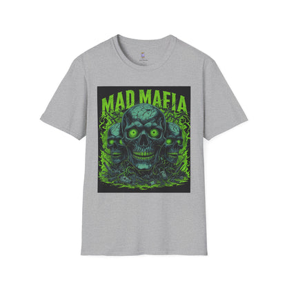 Mad Mafia Unisex Softstyle T-Shirt | Edgy Graphic Tee for Casual Wear, Gift for Halloween, Party, or Everyday Style