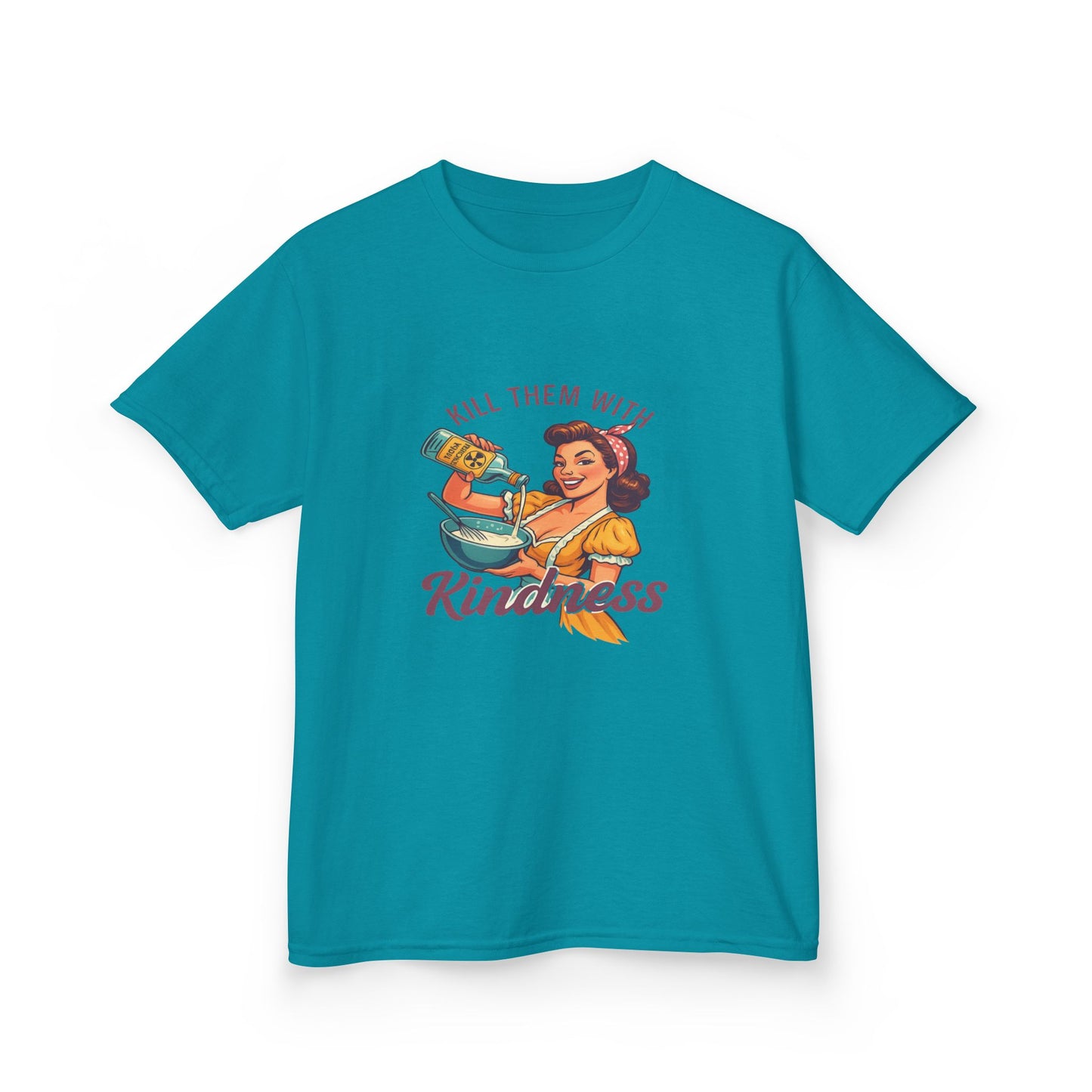 Radioactive Kindness: Funny Xmas Dinosaur Tee for Kids