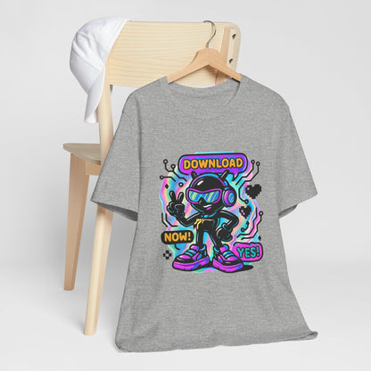 Download Now! Retro Gamer Alien T-Shirt — Neon Vaporwave Gaming Tee