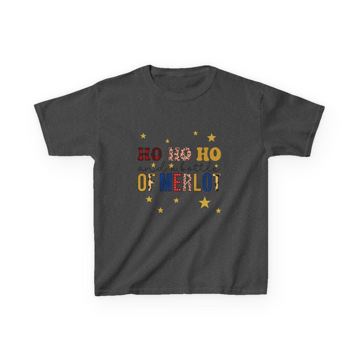 Ho Ho Ho & Merlot Dino Kids Christmas Tee