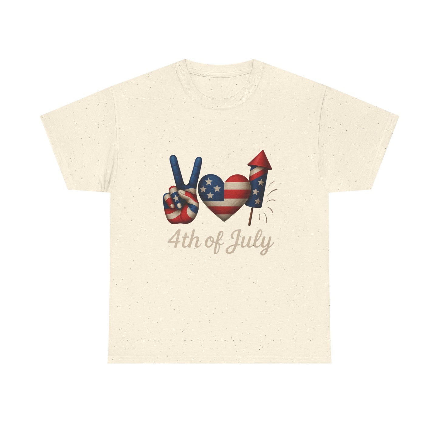 Peace Love Fireworks Tee – Patriotic 4th of July Shirt