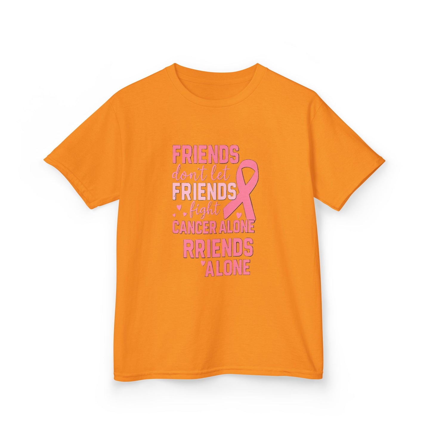 Friends Fight Cancer Alone Tee - Pink Ribbon Kids Shirt
