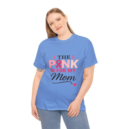 Mom's Strength: Pink Ribbon Breast Cancer Awareness Tee