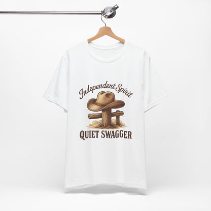 Quiet Swagger Cowboy Tee — Independent Spirit Western T-Shirt