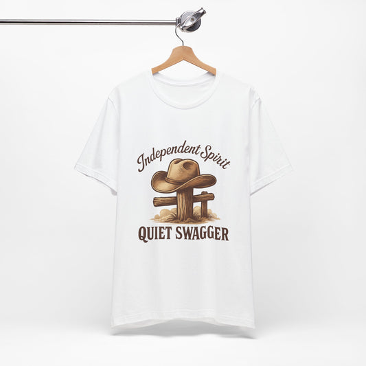 Quiet Swagger Cowboy Tee — Independent Spirit Western T-Shirt