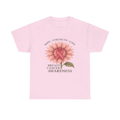 Hope Flower Breast Cancer Awareness Tee