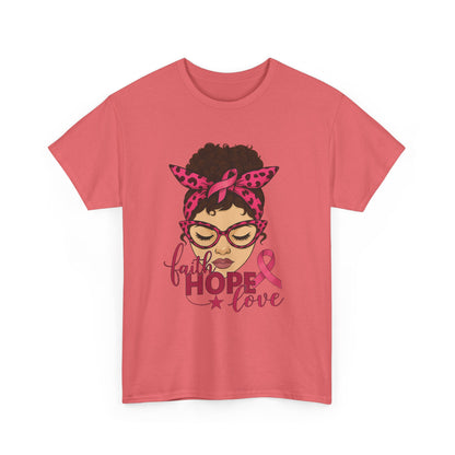 Hope, Faith, Love: Breast Cancer Awareness Tee