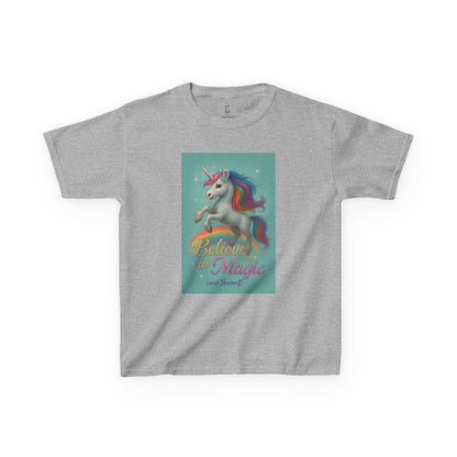 Unicorn Magic Kids Tee - Believe in Magic, Kids T-Shirt, Unicorn Shirt, Birthday Gift, Playtime Apparel