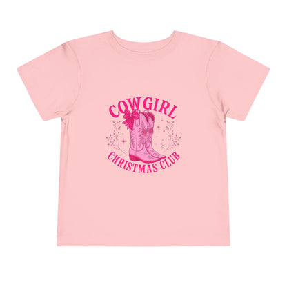Cowgirl Christmas Club Tee - Pink Retro Holiday Shirt