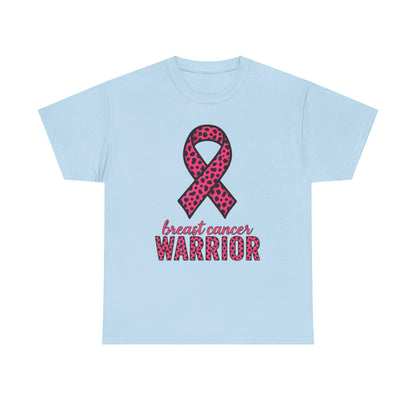 Pink Leopard Ribbon Breast Cancer Awareness Tee