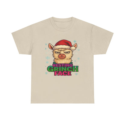 Grumpy Llama Face Christmas Tee