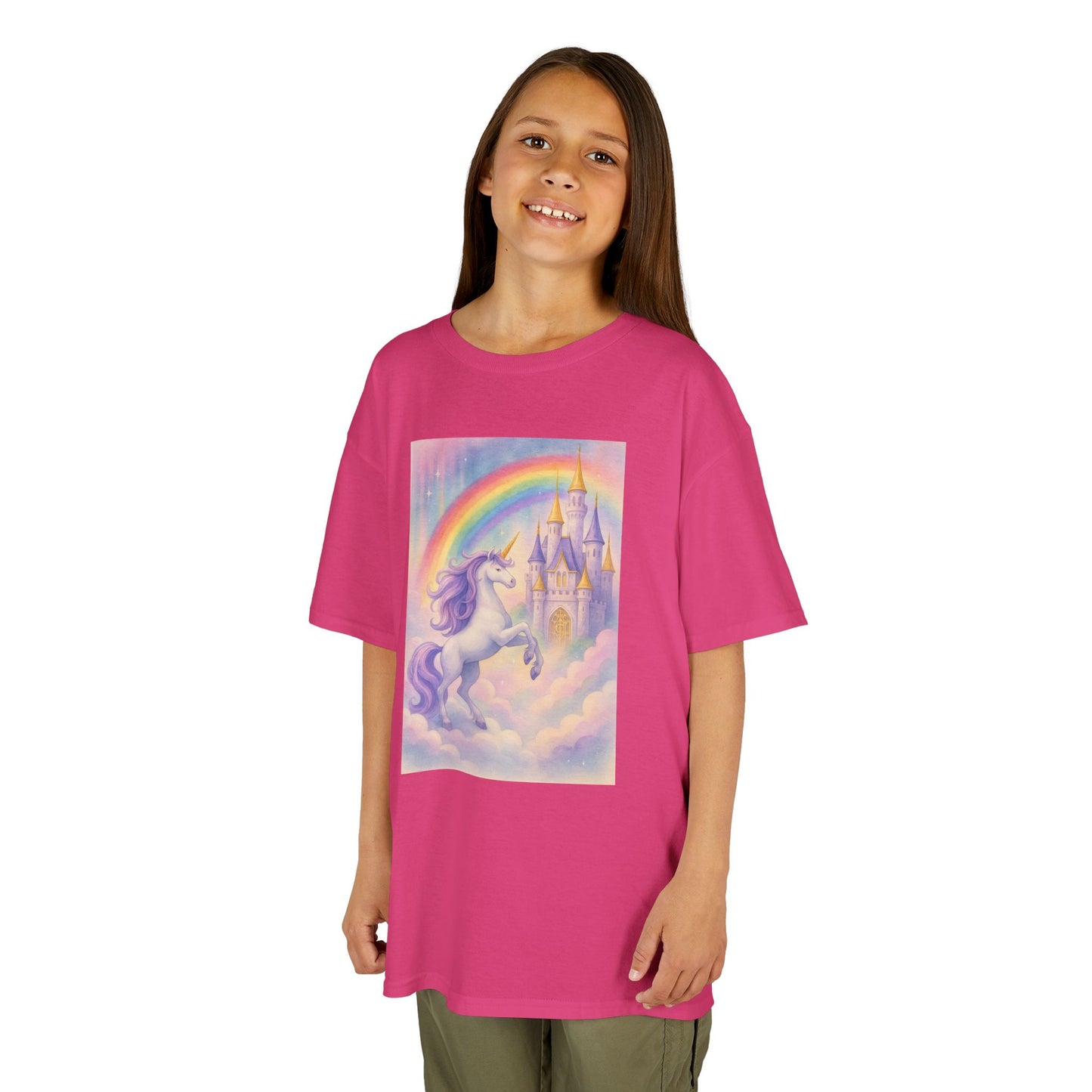 Whimsical Unicorn Kids Tee, Rainbow Fantasy Shirt, Playful Cotton Top, Birthday Gift, Magical Kids Apparel