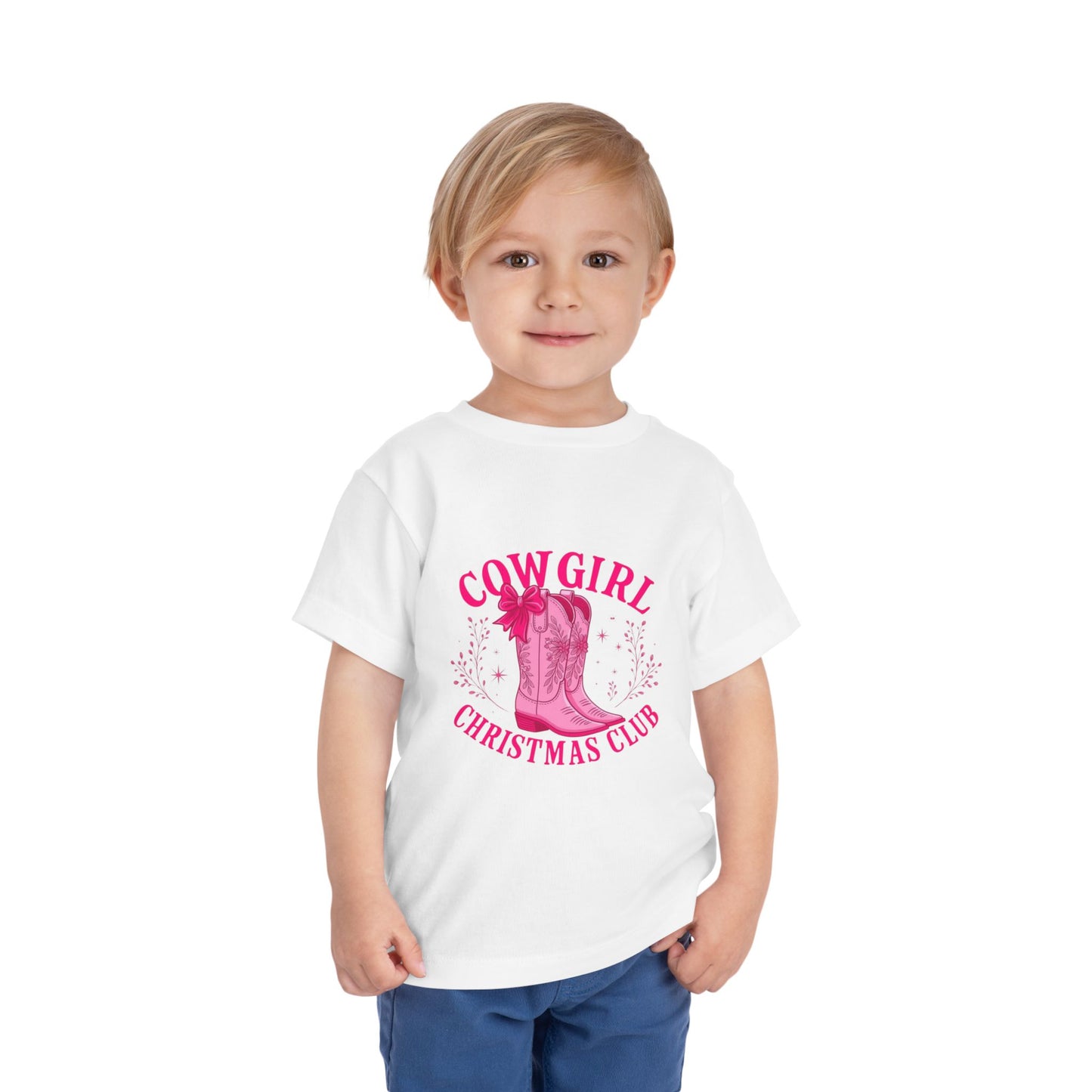 Cowgirl Christmas Club Tee - Pink Retro Holiday Shirt
