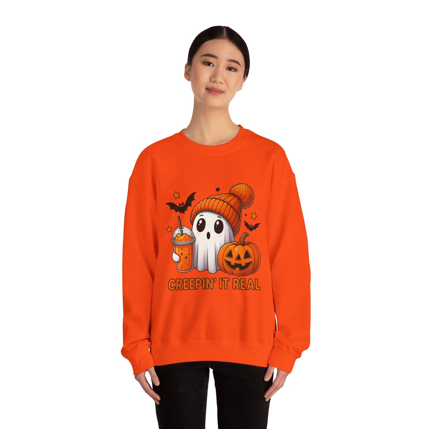 Creepin' It Real Ghost Halloween Sweatshirt