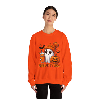 Creepin' It Real Ghost Halloween Sweatshirt