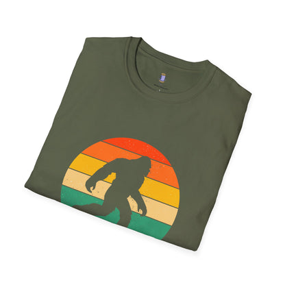 Bigfoot Adventure Unisex Softstyle T-Shirt, Casual Tee for Nature Lovers, Summer Vibe Shirt, Gift for Outdoor Enthusiasts, Hiking Apparel