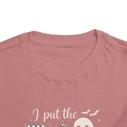 Boujee Halloween Toddler Tee: I Put the B in Boujee