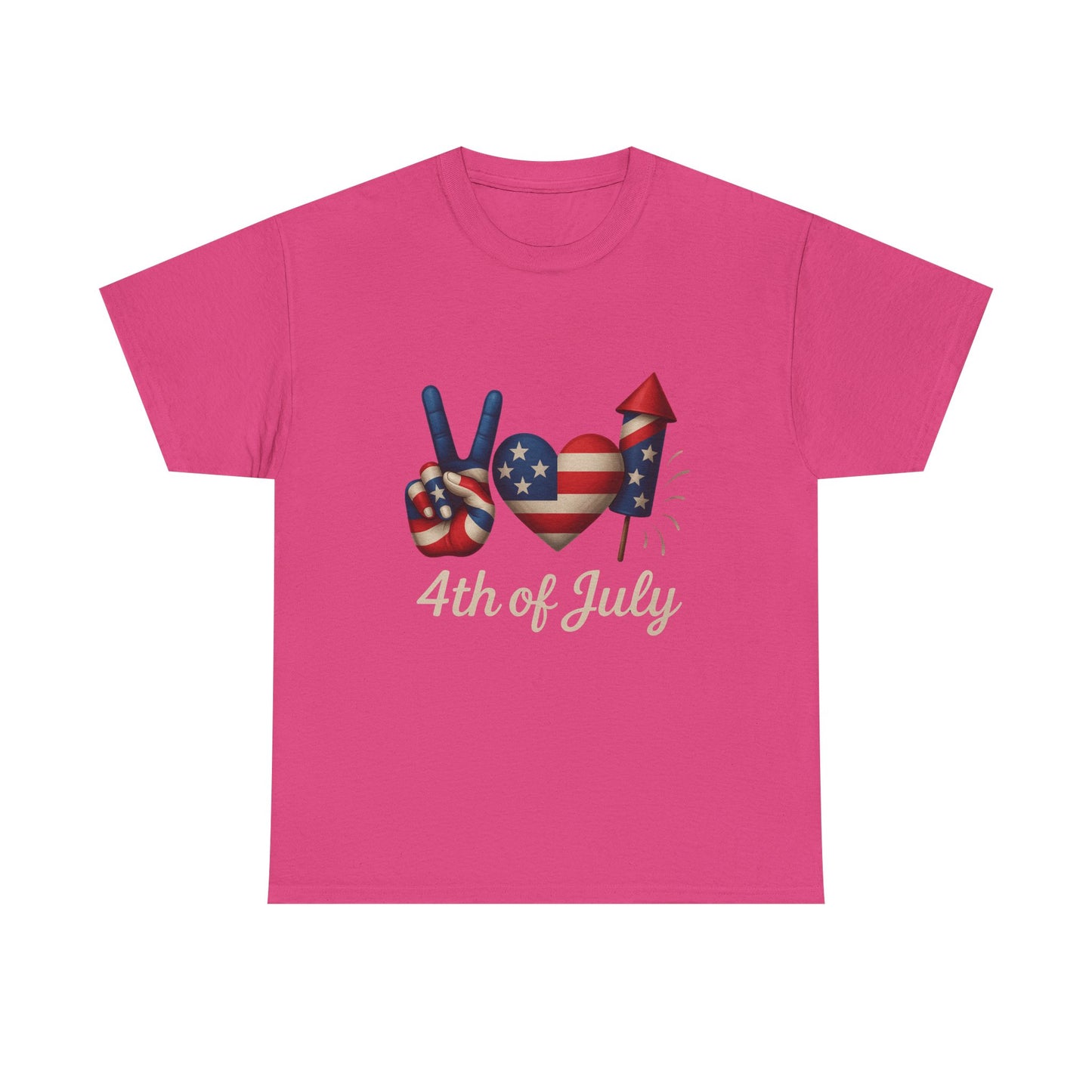 Peace Love Fireworks Tee – Patriotic 4th of July Shirt