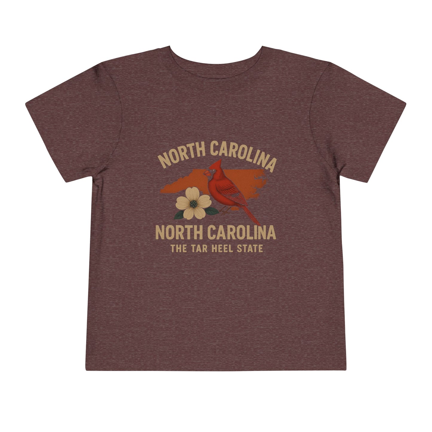 Toddler Tee - NC Cardinal and Dogwood Flower Design