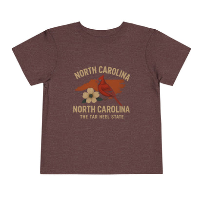 Toddler Tee - NC Cardinal and Dogwood Flower Design