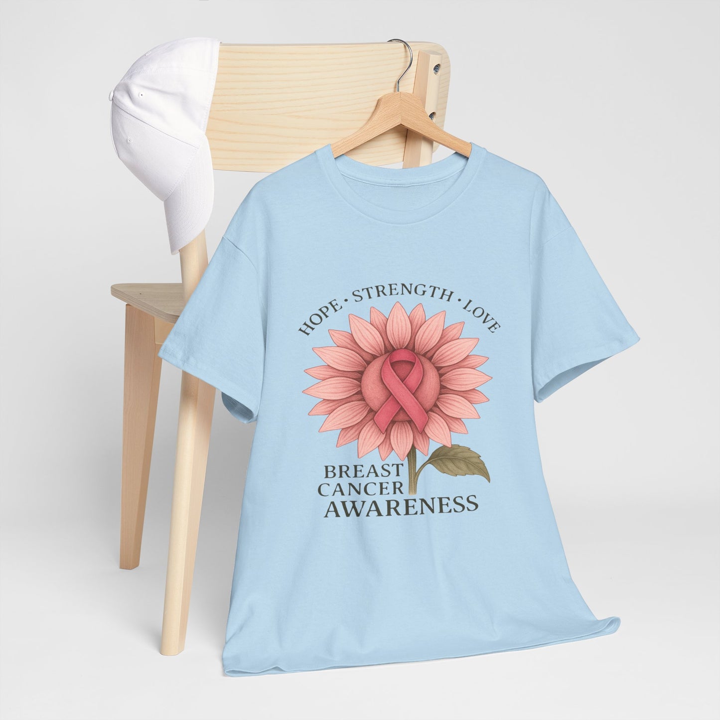 Hope Flower Breast Cancer Awareness Tee