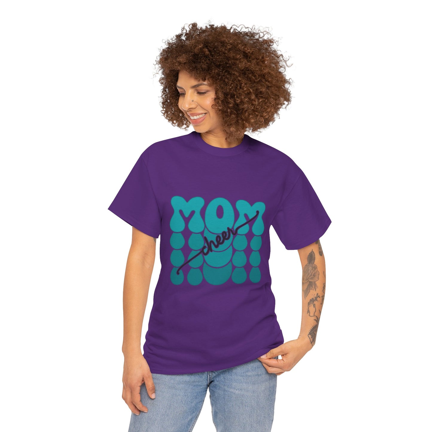 MOM Cheer – Turquoise Spirit Tee