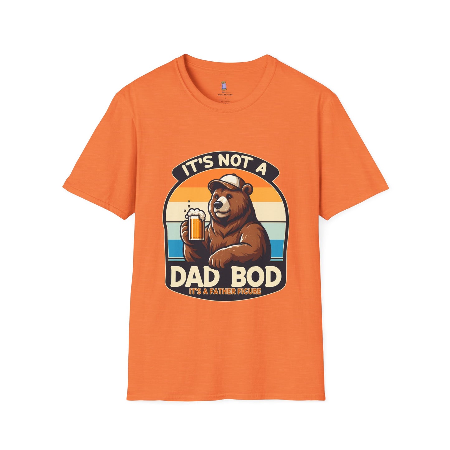 Unisex Bear Dad Bod T-Shirt, Funny Gift for Fathers, Casual Wear for Dads, Summer Tee, Gift for Father's Day, Relaxed Fit Tee