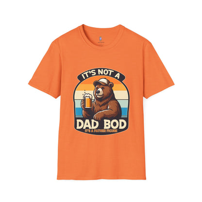 Unisex Bear Dad Bod T-Shirt, Funny Gift for Fathers, Casual Wear for Dads, Summer Tee, Gift for Father's Day, Relaxed Fit Tee