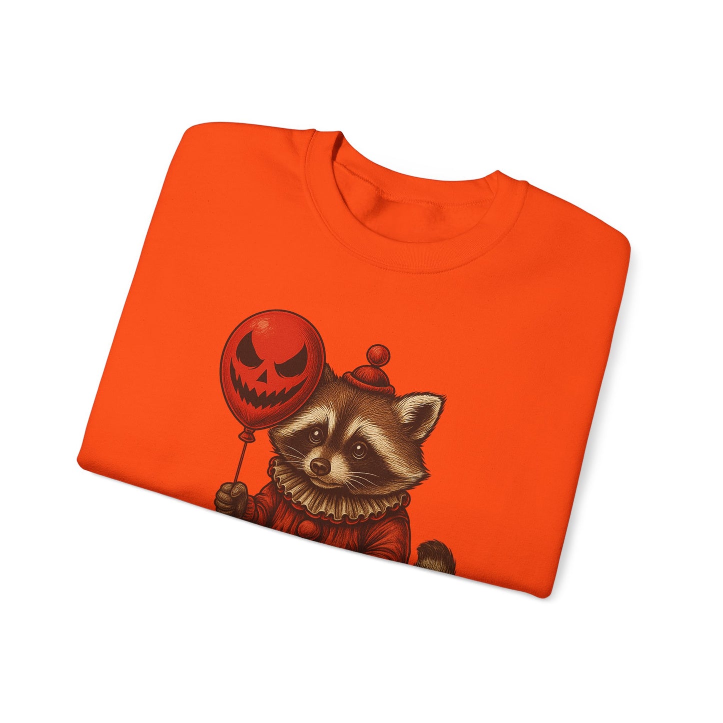 Creepy Clown Raccoon Halloween Sweatshirt