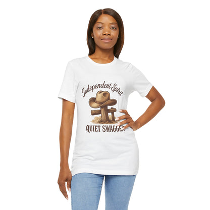 Quiet Swagger Cowboy Tee — Independent Spirit Western T-Shirt