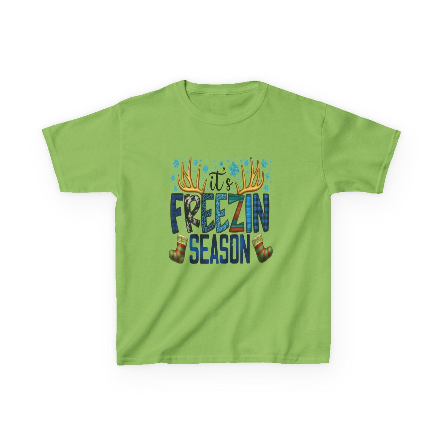 It's FREEZIN' Season Dinosaur Kids Tee - Xmas Gift