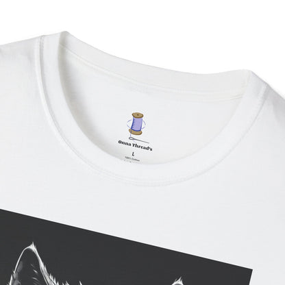 Wolf Graphic Unisex Softstyle T-Shirt, Animal Lover Apparel, Nature Tee, Unique Gift for Outdoorsy Friends, Casual Wear, Birthday Gift