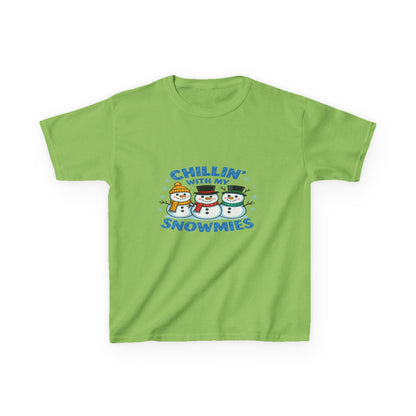 Chillin' with My Snowmies Christmas Tee - Kids Holiday Shirt