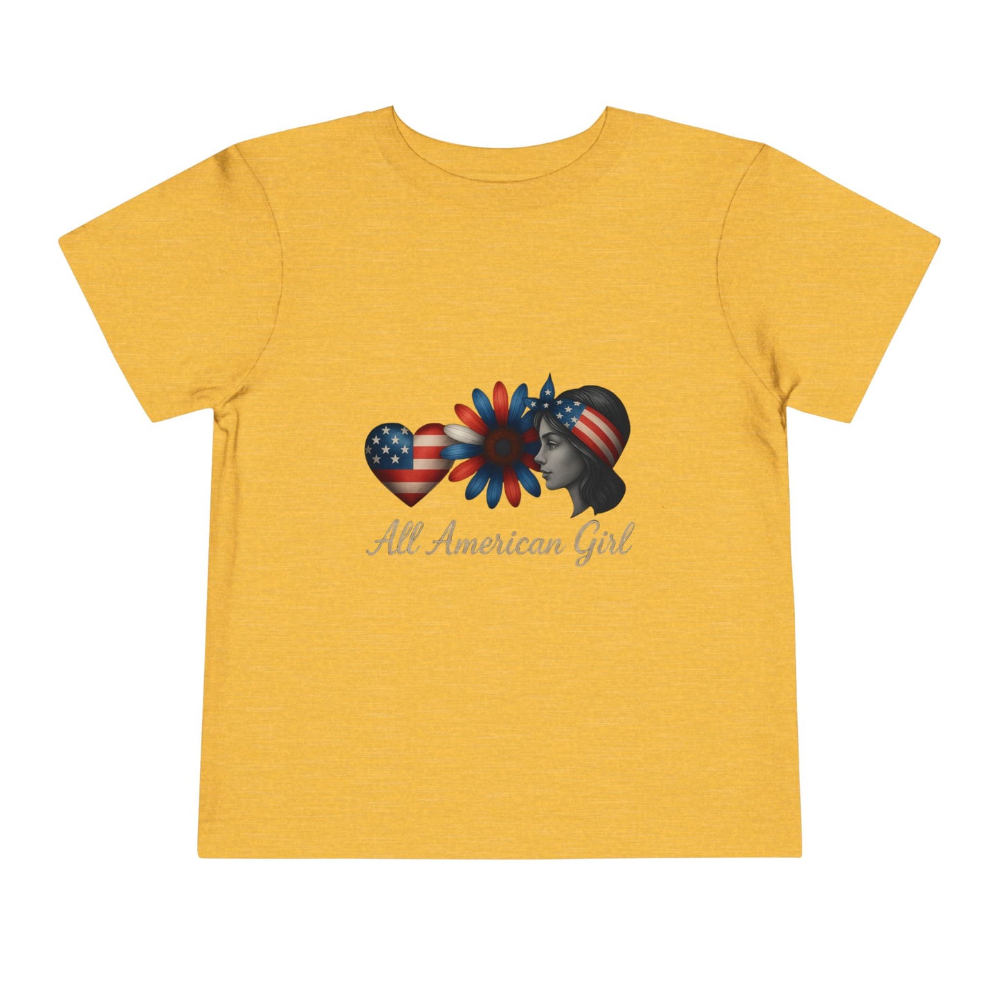 All American Girl Heart & Flower Tee