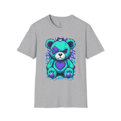 Adorable Grumpy Bear Unisex Softstyle T-Shirt | Cute Graphic Tee, Casual Wear, Gift for Animal Lovers, Birthday Present, Fun Fashion