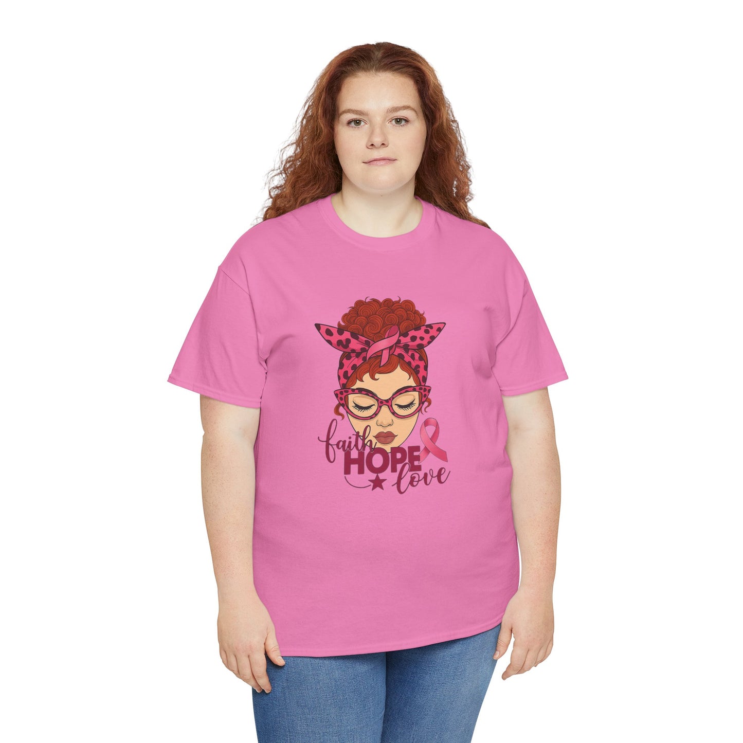Empowering Cancer Awareness Tee, Hope Love Pink Ribbon Shirt, Inspirational Unisex Tee, Gifts for Breast Cancer Awareness, Supportive [...]