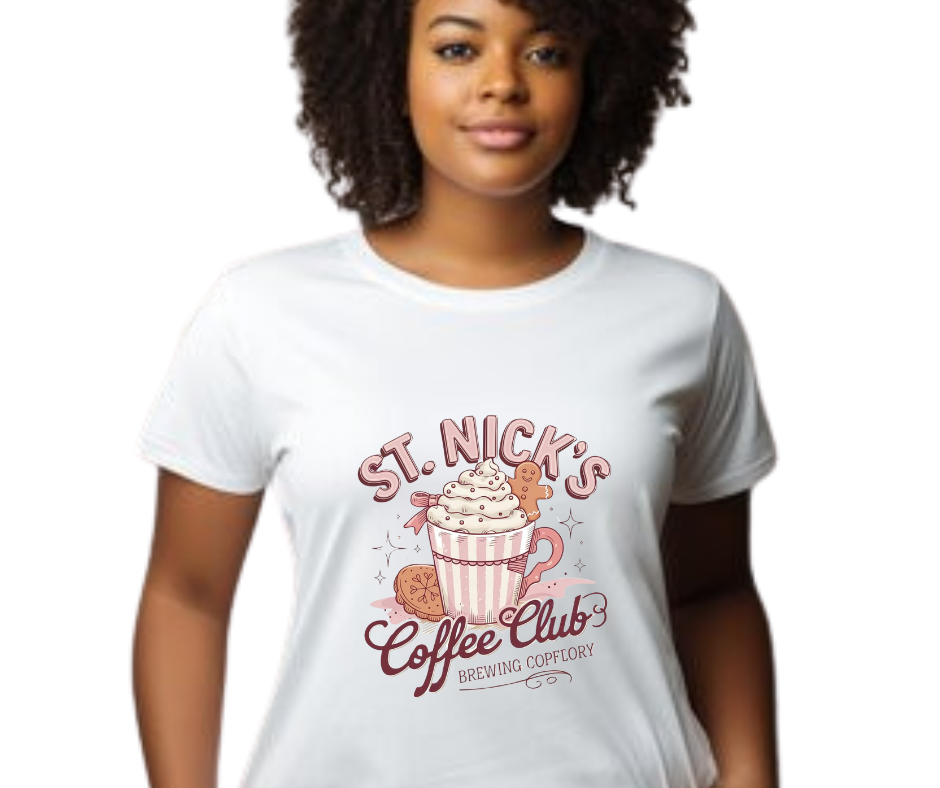 St. Nicks Coffee Club Adult T-Shirt